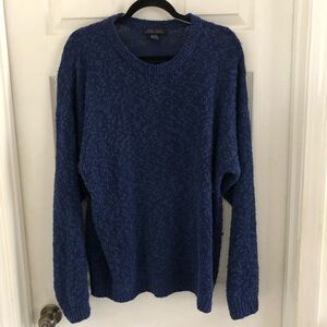 Limited Express 55% linen casual blue knit pullover sweater women's size XL